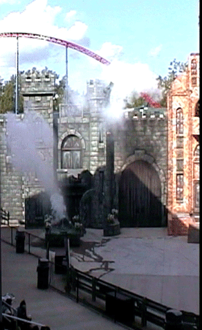 Water cannon shot off